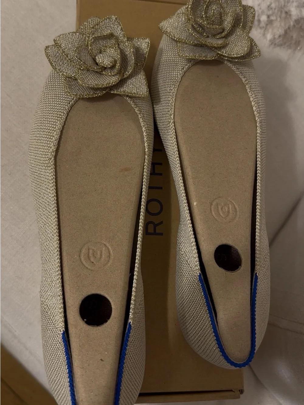 Rothys sparkling gold